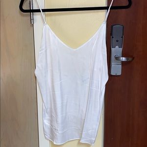 White Lace Back Tank Top